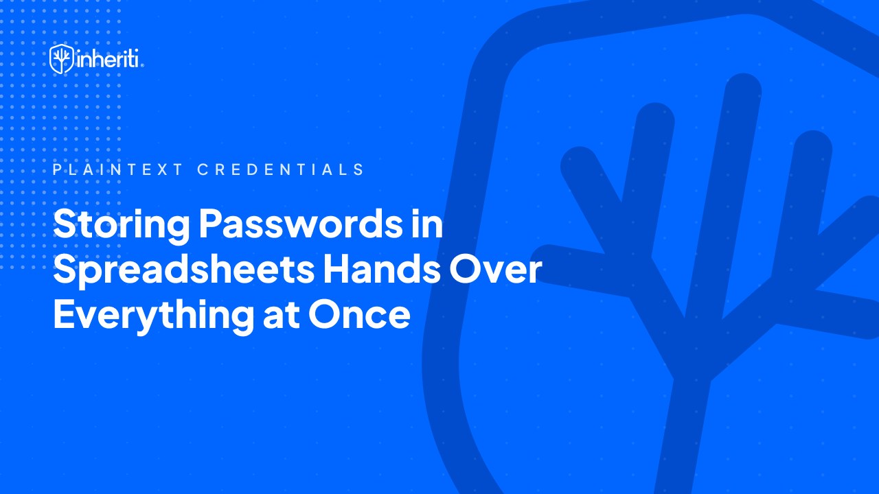 Storing Passwords in Spreadsheets Hands Over Everything at Once